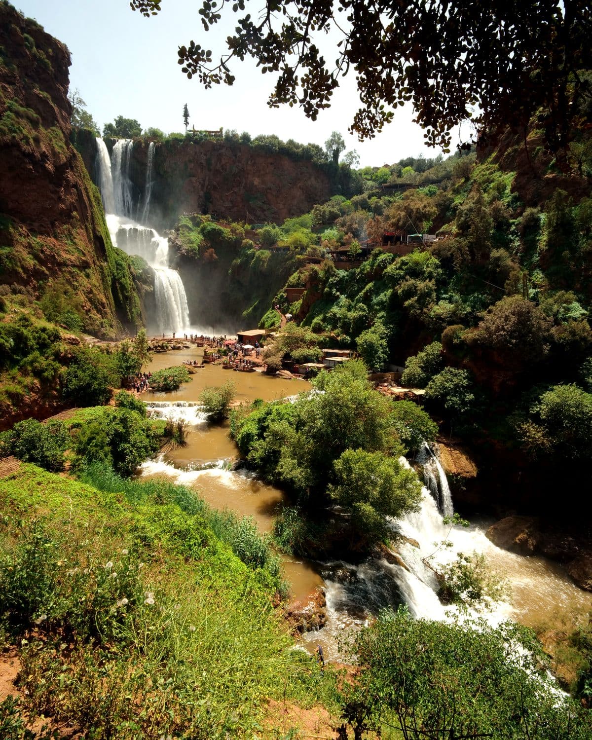 Ouzoud-vízesés panoráma